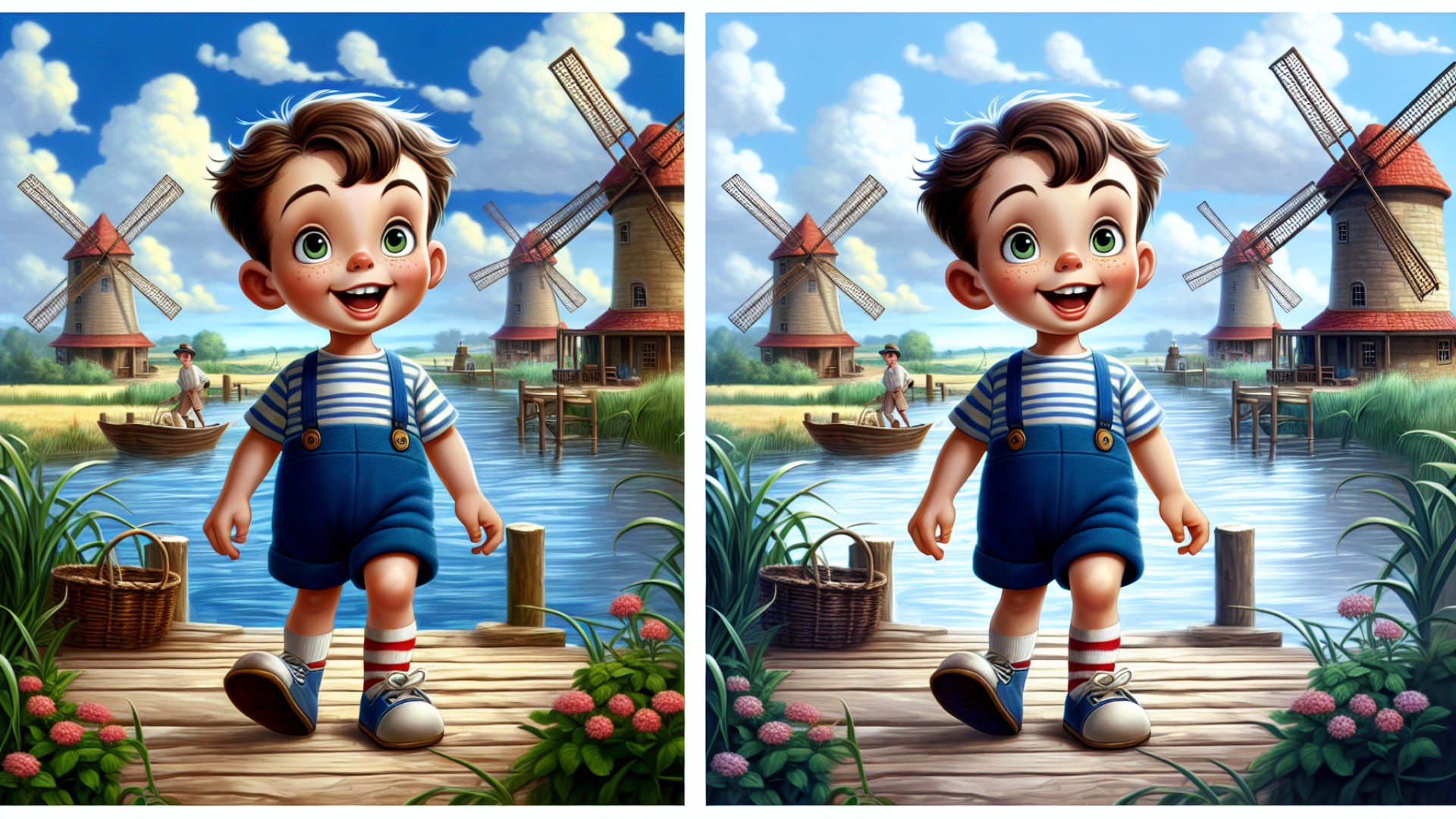 In the tranquil and leisurely windmill village, Xiao Feng is a lively little boy.