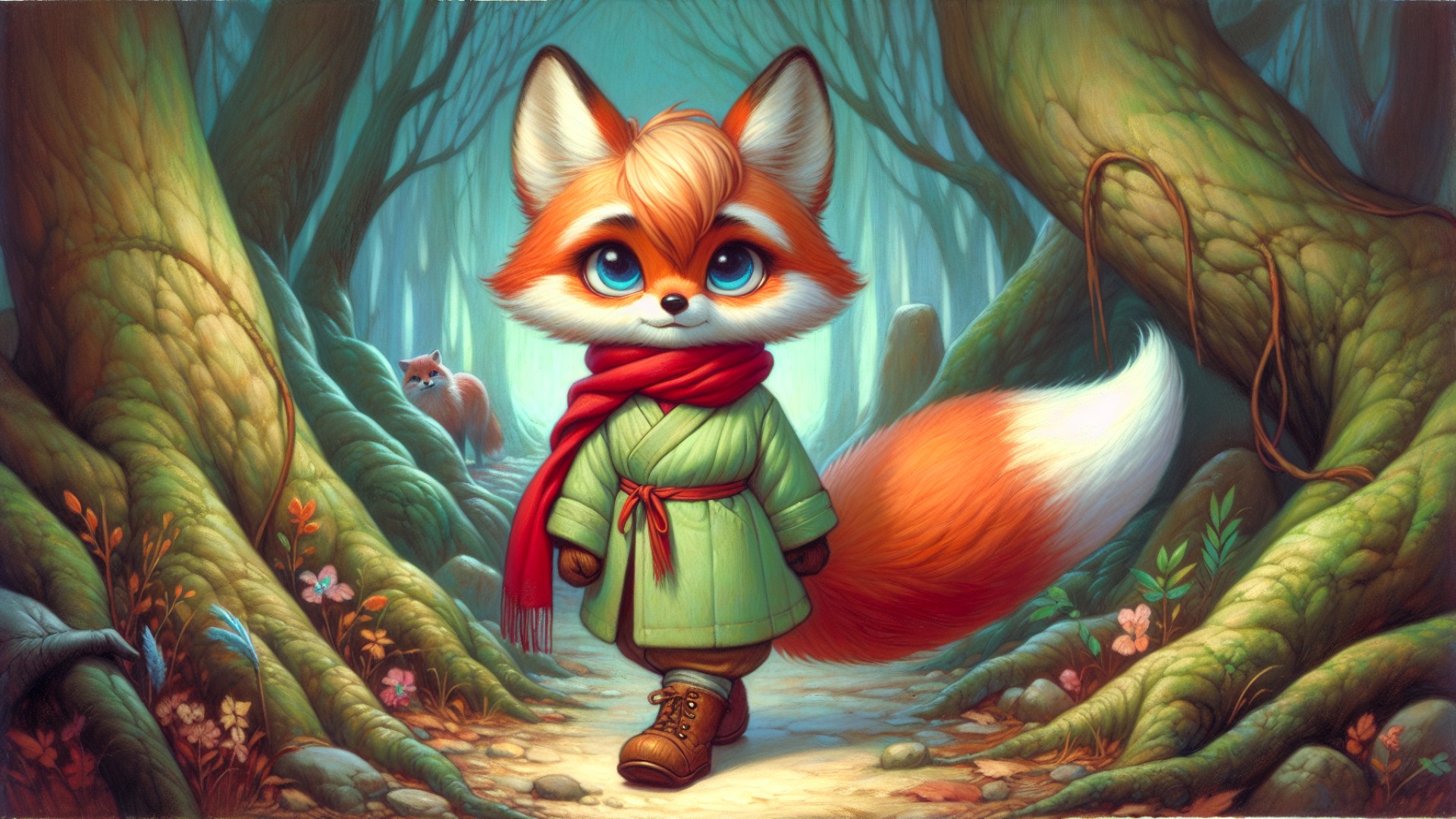 In a mysterious forest, there lived a fox named Little Linghu.