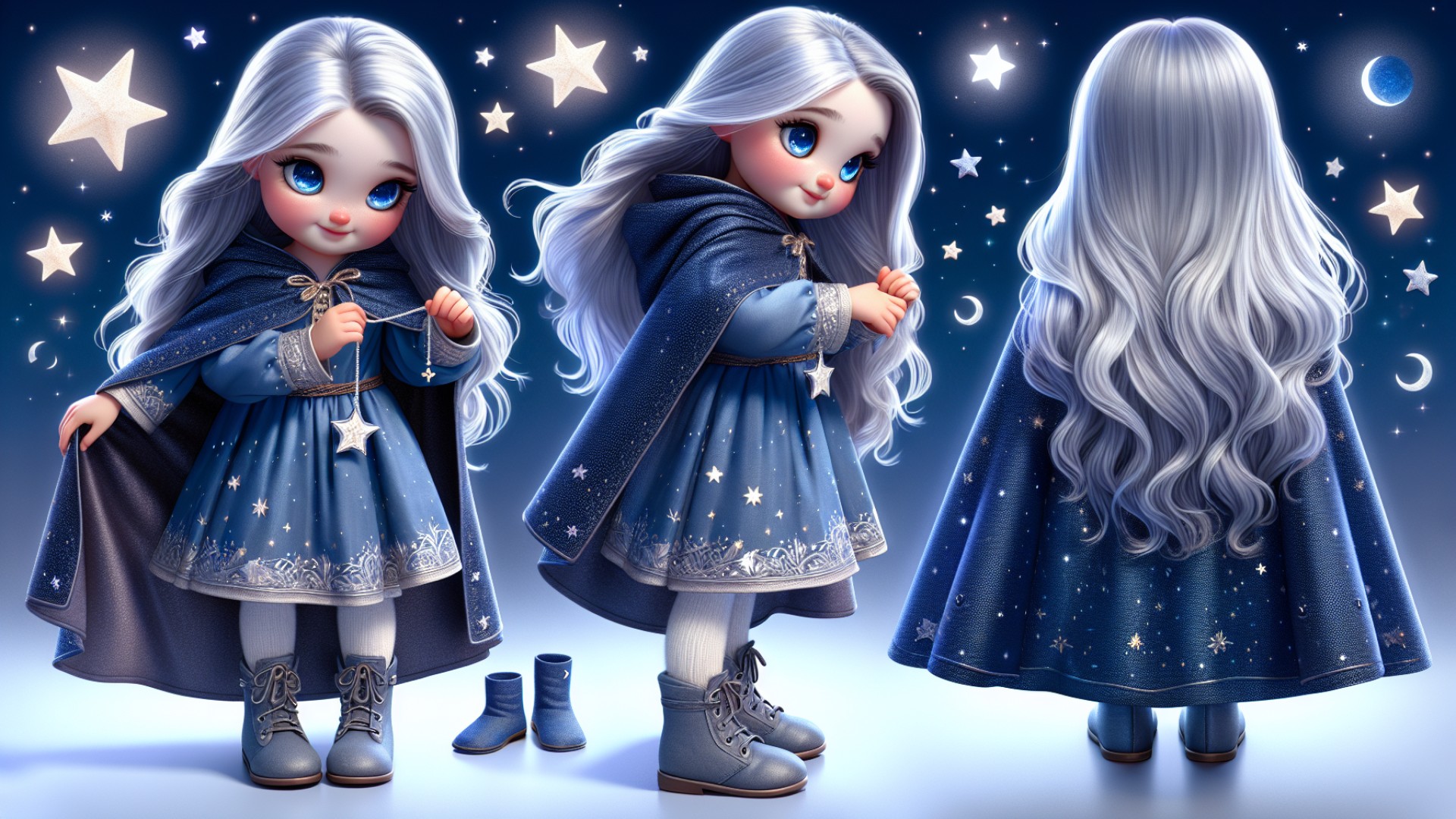 Leah decided to explore the secret. She donned a dark blue cloak, grasped the star-shaped pendant, and began her adventure-filled journey.