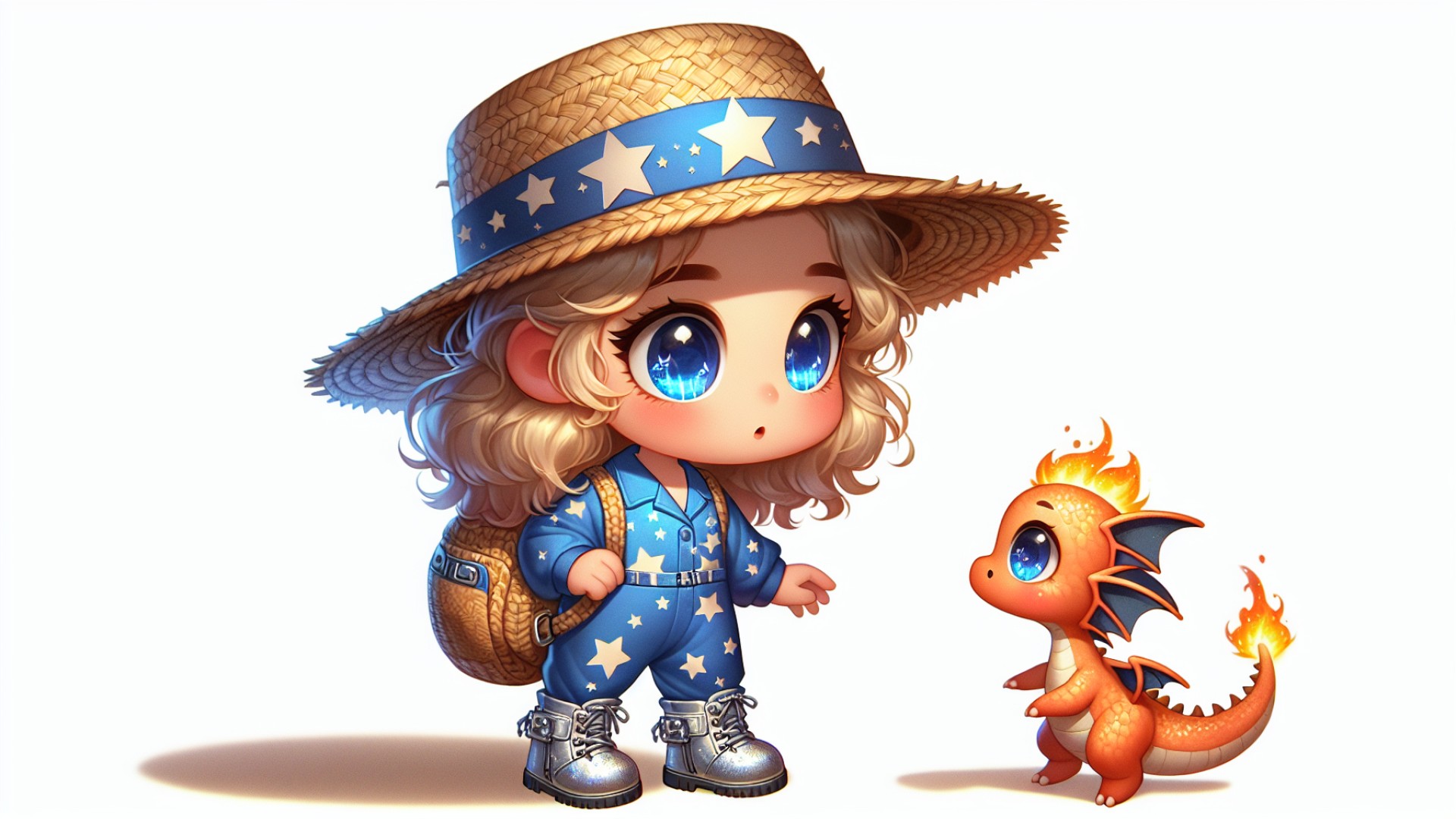 Here, she encountered a lost little fire dragon.