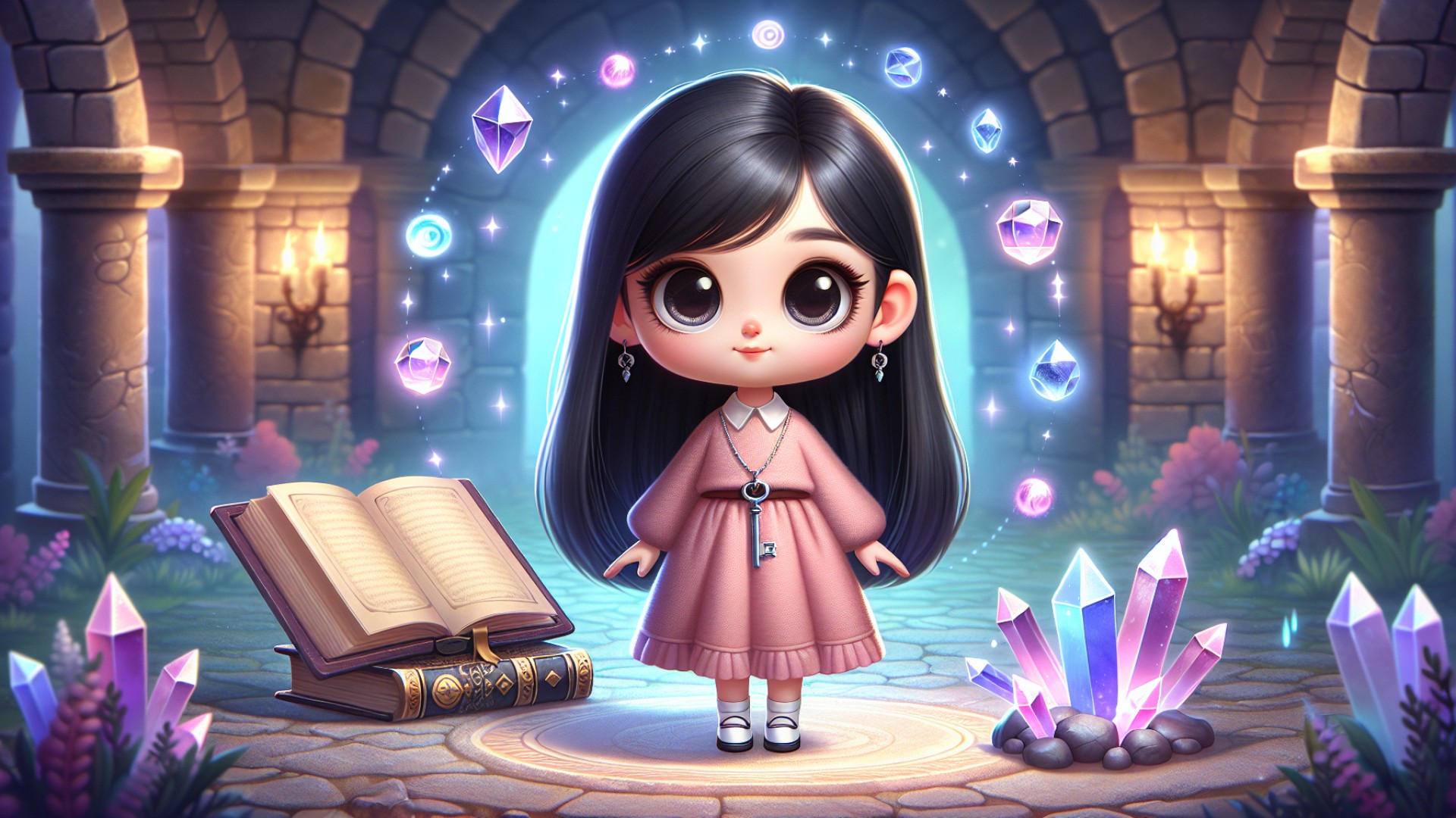 When Xiaomi acquired all the magical crystals, the book reappeared in front of her. The magic book said, 