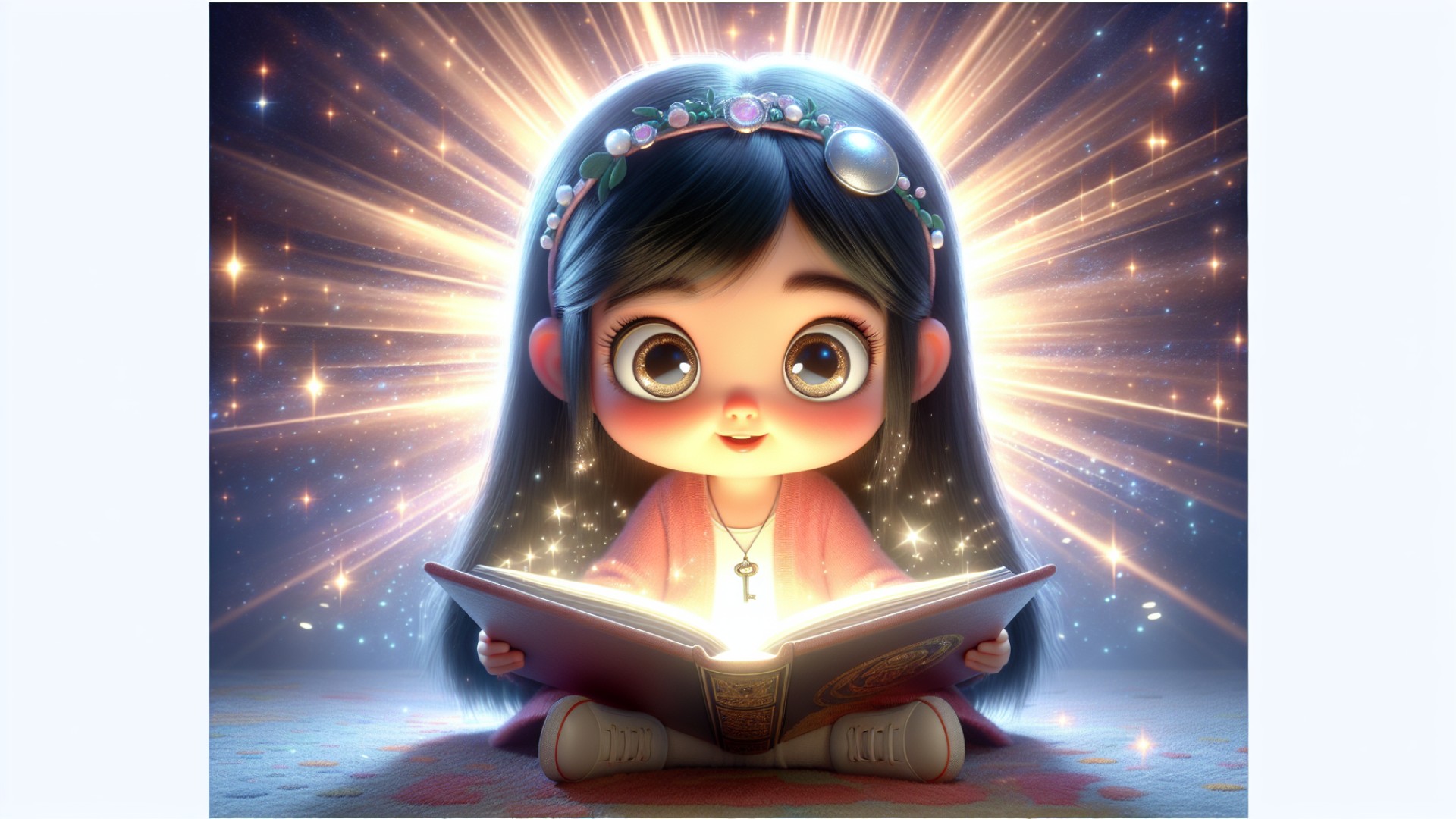 In an instant, the magic book began to glow, and the light spread throughout the entire world.