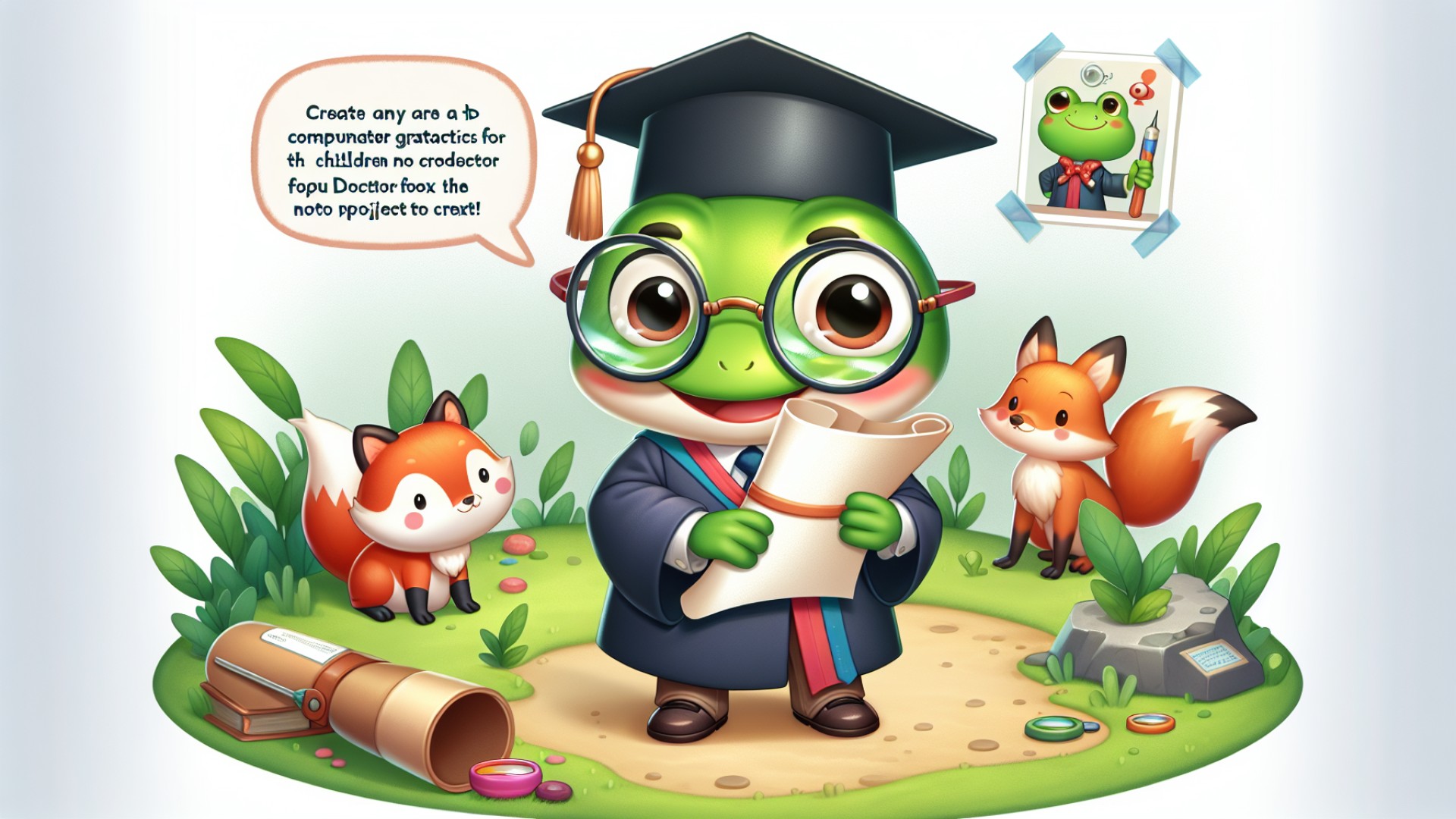 So, Dr. Frog and Little Fox began a new research project.