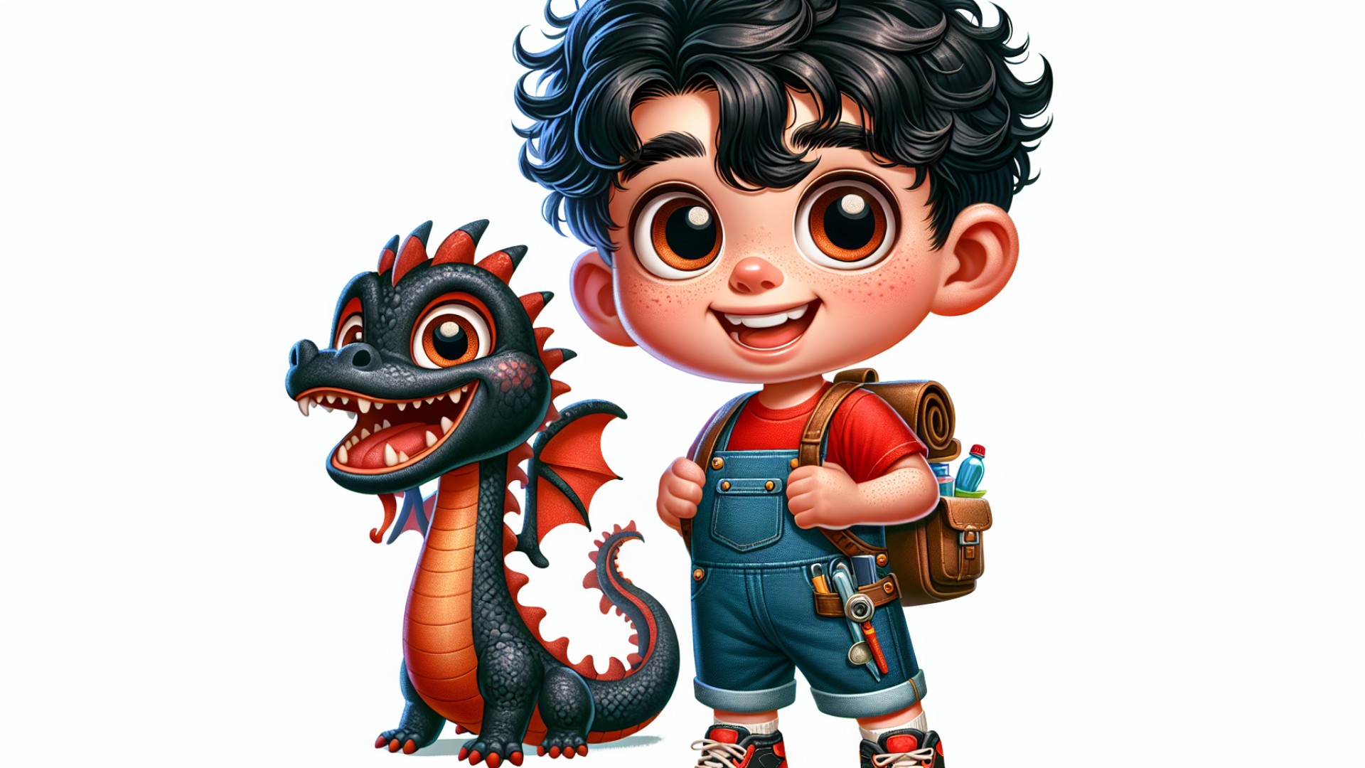 The dark dragon also turned into a gentle little dragon, willing to become friends with Xiaoqi.